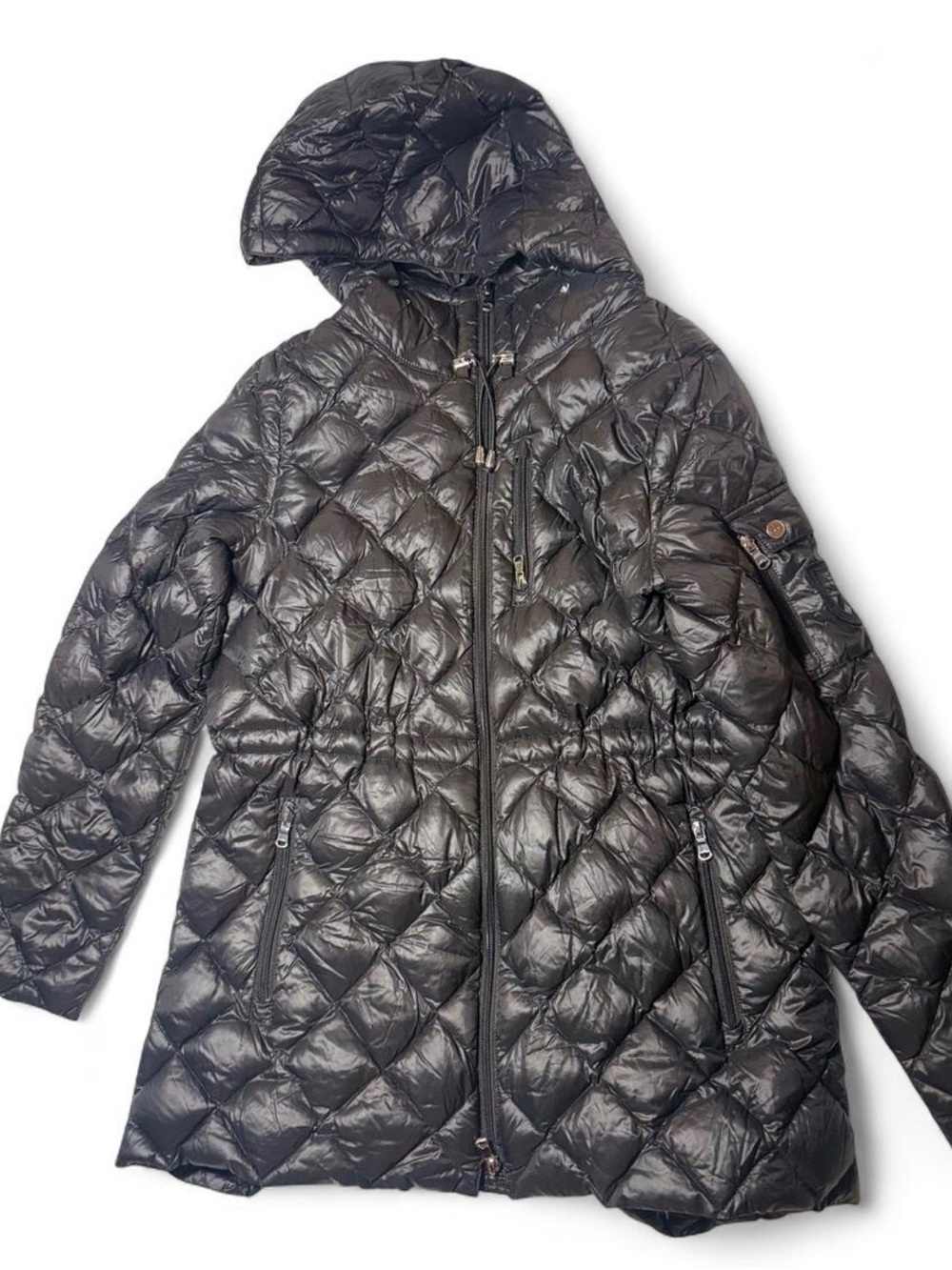 Ralph Lauren Black Quilted Hooded Puffer Coat